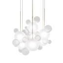 Giopato & Coombes - Bolle Frosted Linear Chandelier 14 Bubbles